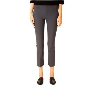 Vince charcoal gray stitch front seam split hem pull on ankle pants XS